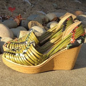 LG Boutique woven wedge sandals